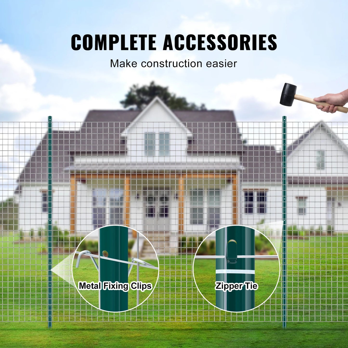 SucceBuy Heavy Duty Fence Post T-Post Steel Stakes For Garden