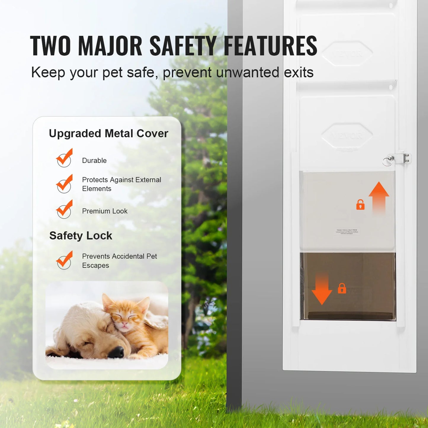 Dog Door Sliding Glass With Adjustable Height Aluminum Frame Tempered Glass