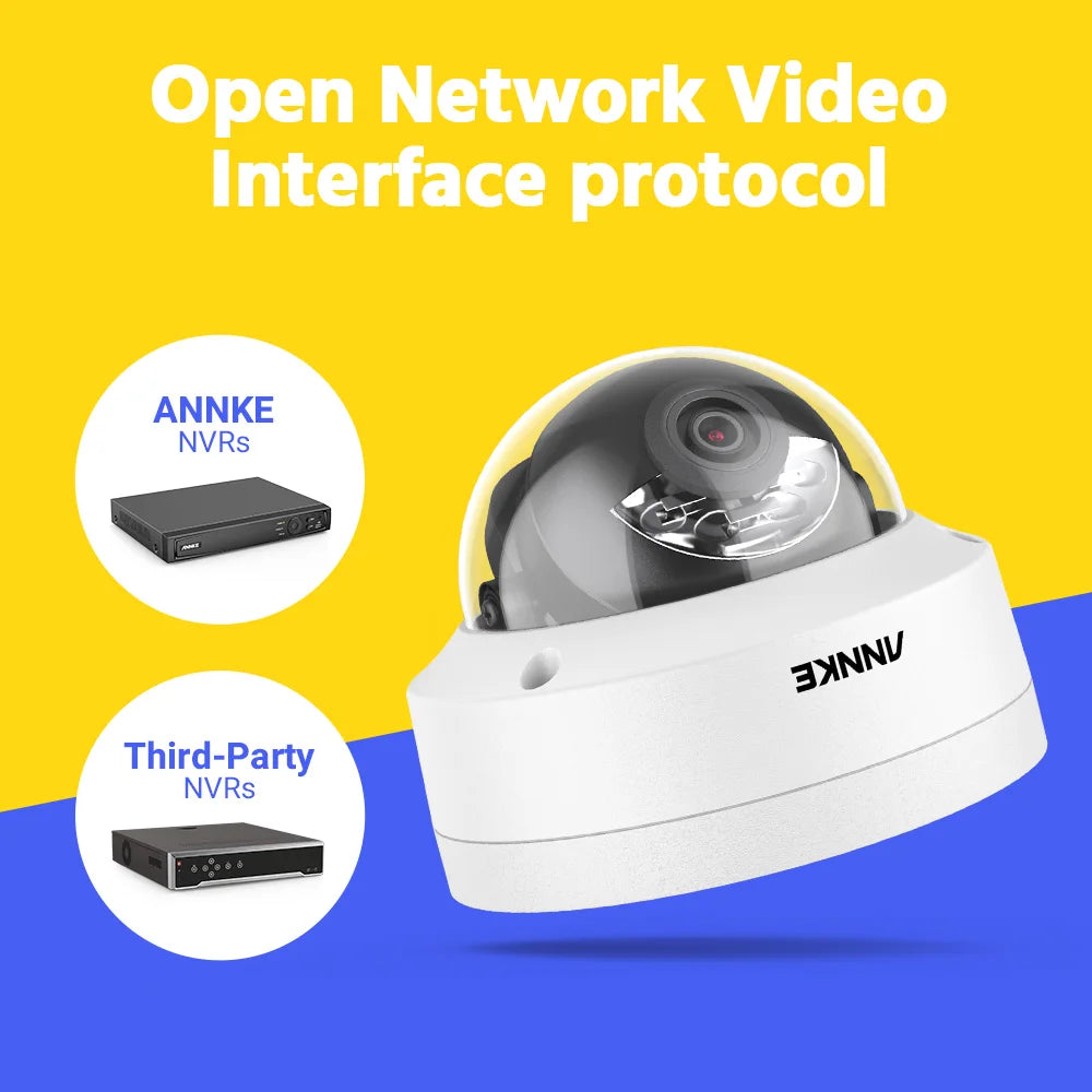ANNKE 4K Smart Dual Light Network Camera IP67 IK08 Built-in Mic 8MP POE IP Cameras Motion detection H.265+ Smart Home 4mm - Louie's Joint 