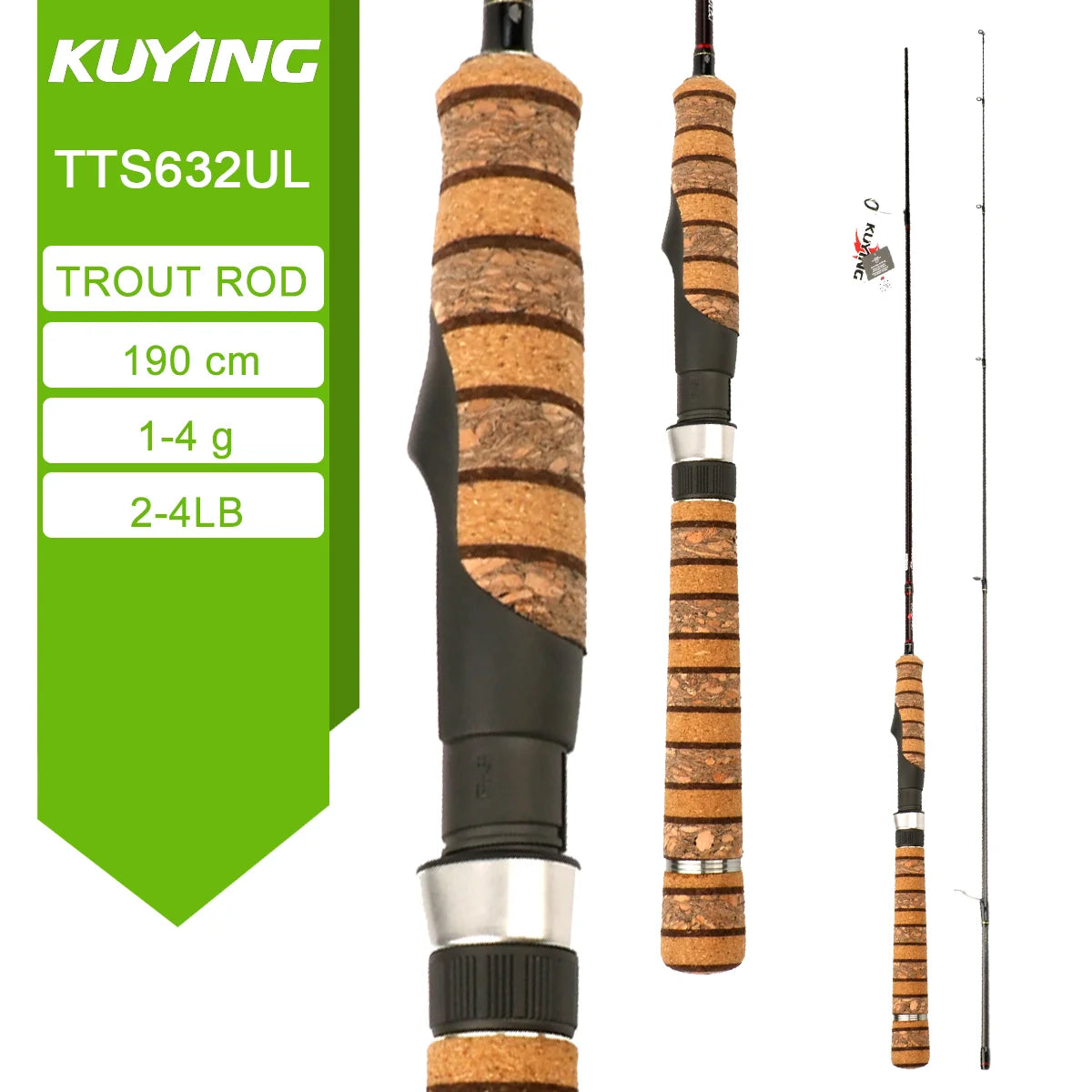 Kuying Teton Spinning Casting Rod 0.8-8g 1-8lb Fuji Parts