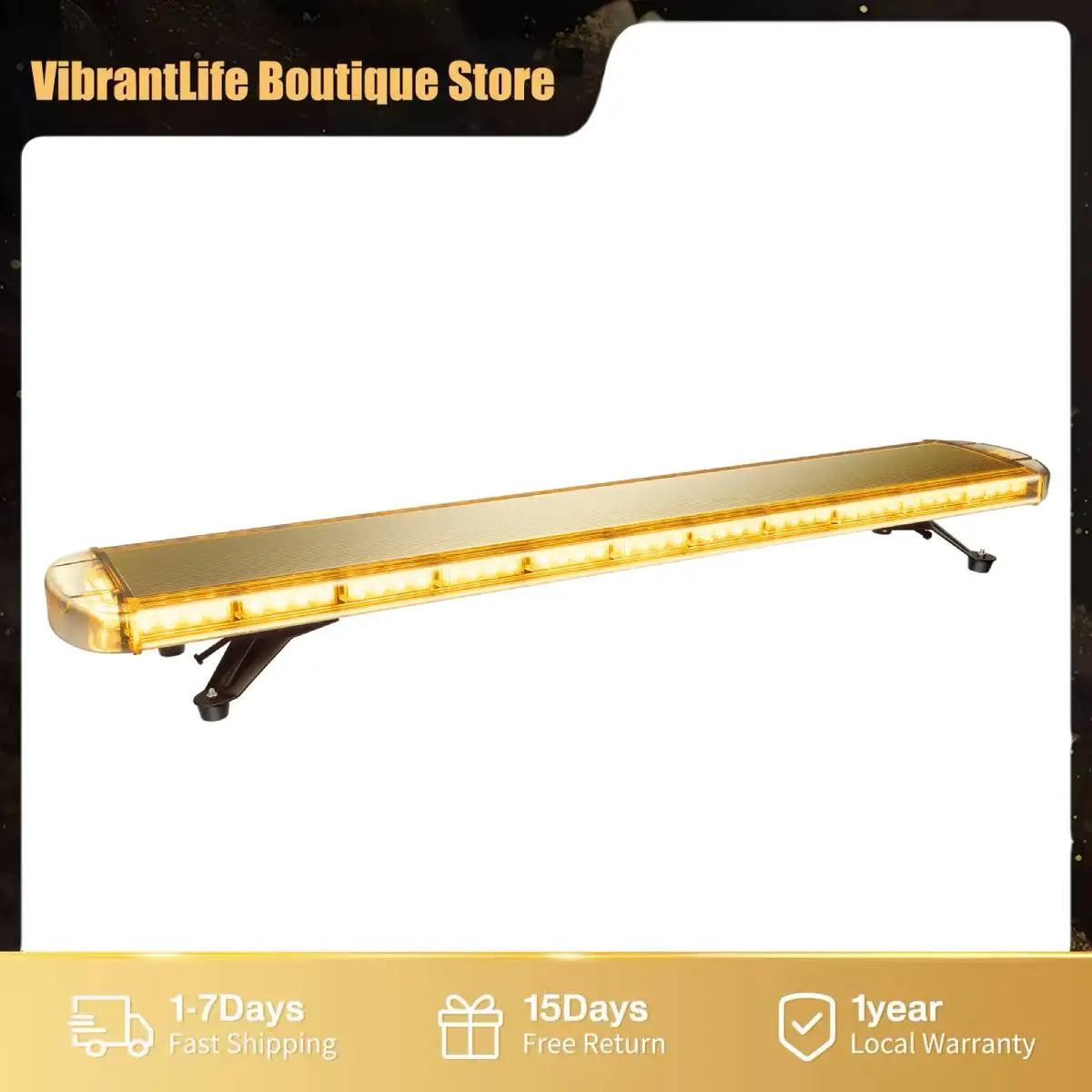 96 LED 360-Degree IP65 Waterproof Strobe Light Bar With Remote