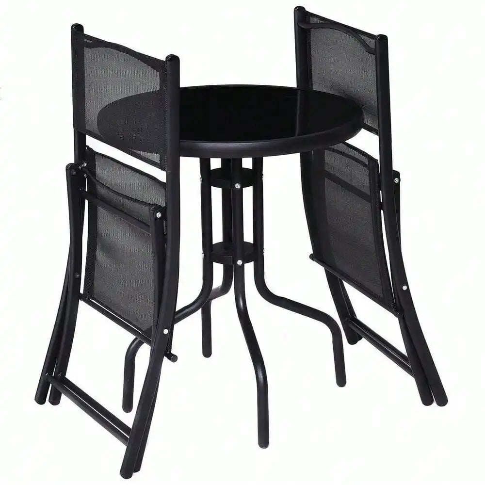 Bistro Set Garden Outdoor Folding Table And Chairs