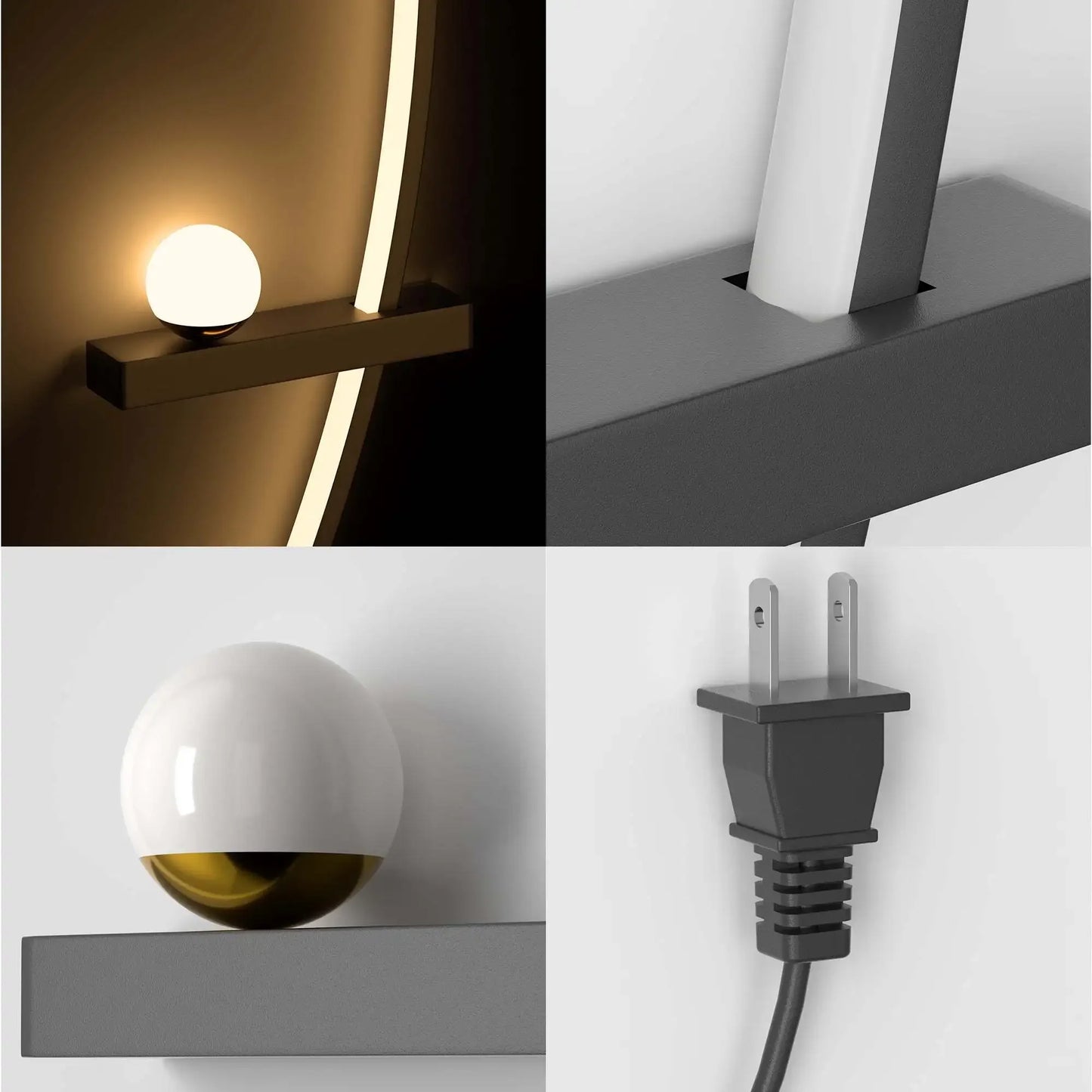 Pair Of Modern Adjustable LED Wall Sconces For Bedroom