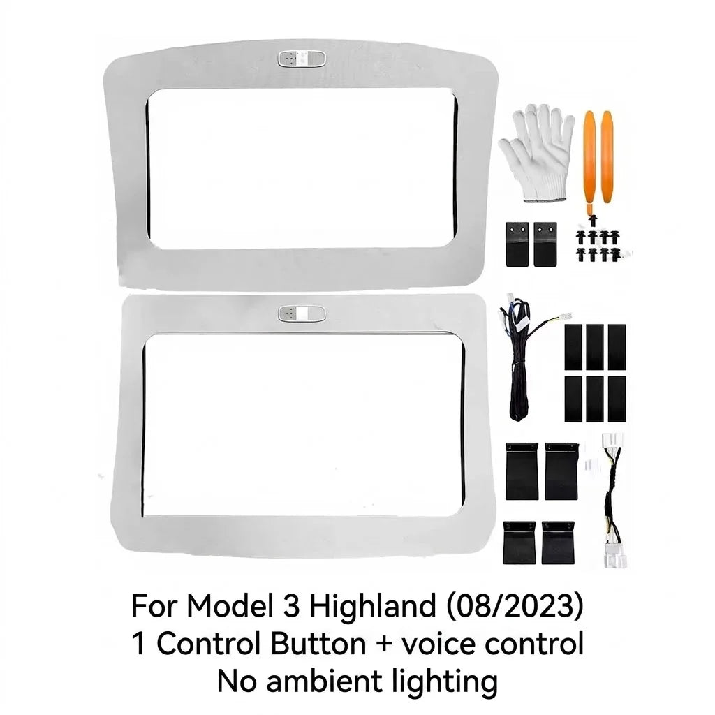 Smart Voice Control Electric Power Sunshade for Tesla Model Y/Y Juniper 2026 Integrated Retractable Sun Visor with Ambient Light - Louie's Joint 