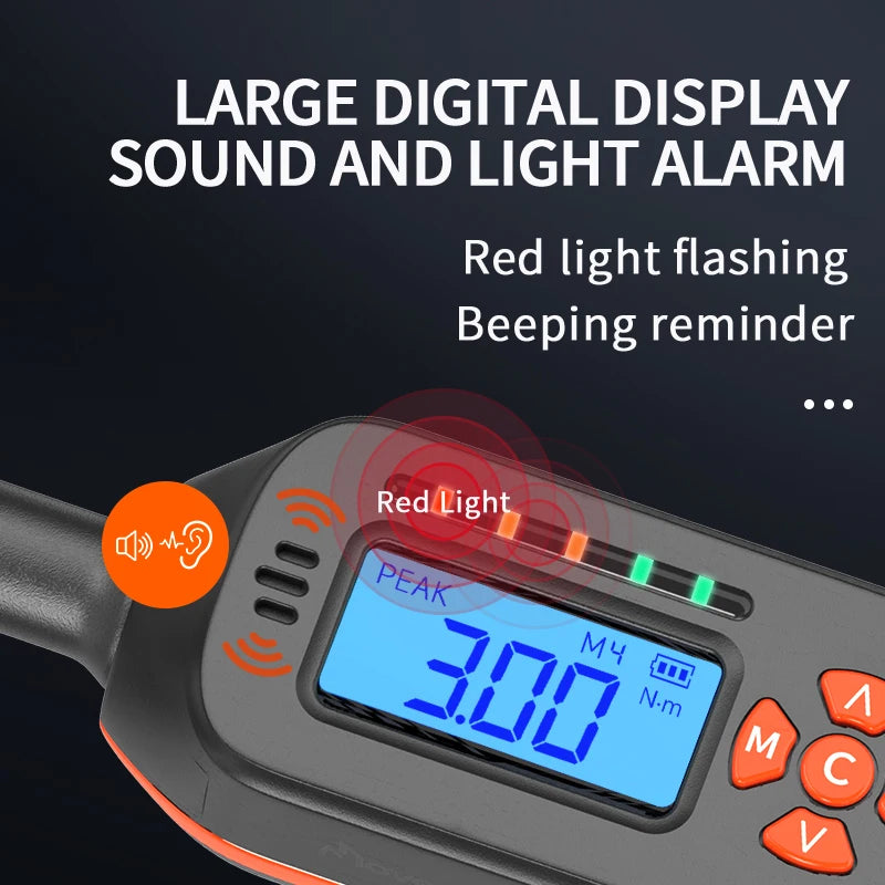 MoveCrab Digital Torque Wrench 1 To 340 Nm Preset Alerts