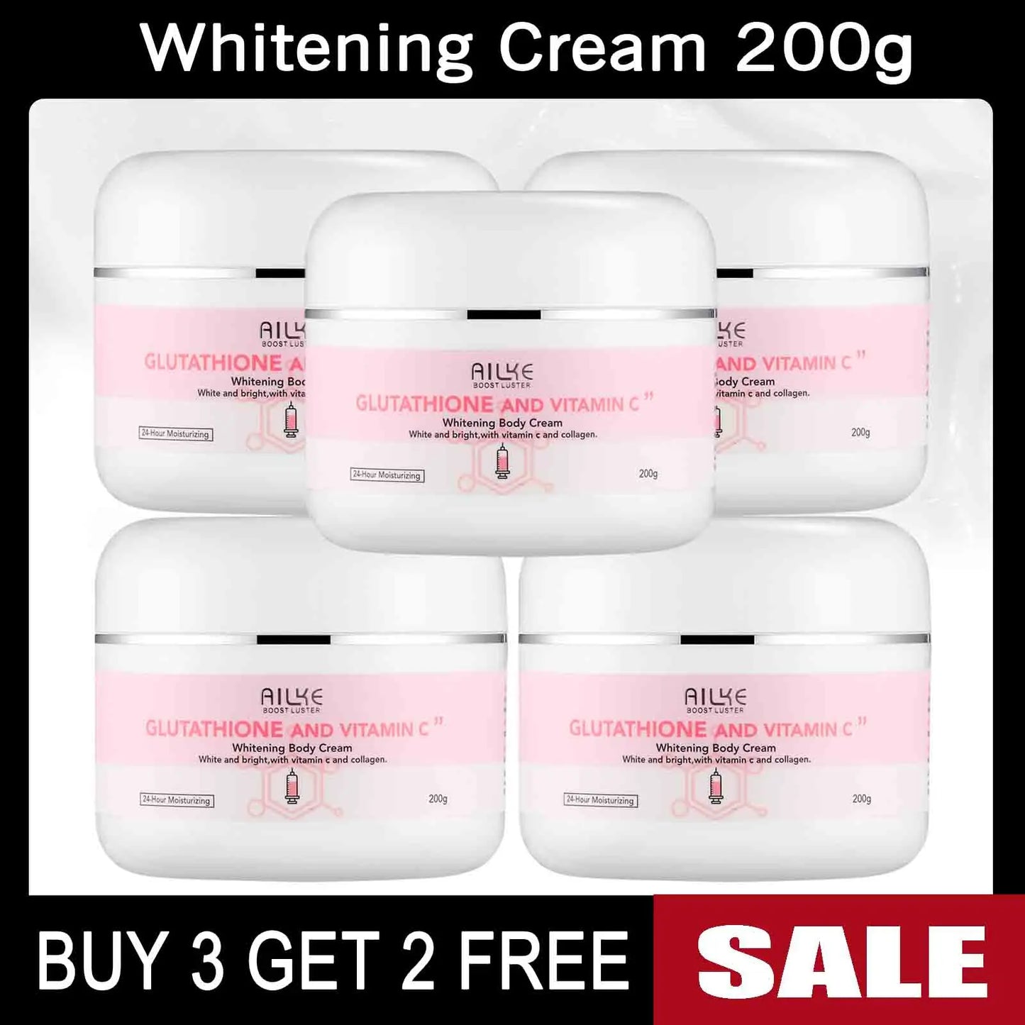 AILKE Whitening Facial Lotion With Vitamin C And Glutathione