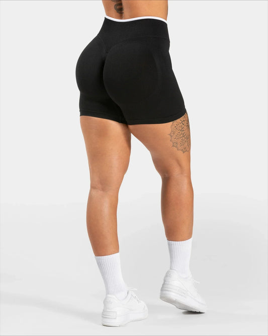 Meheol Women's Seamless High Waist Sports Shorts For Yoga