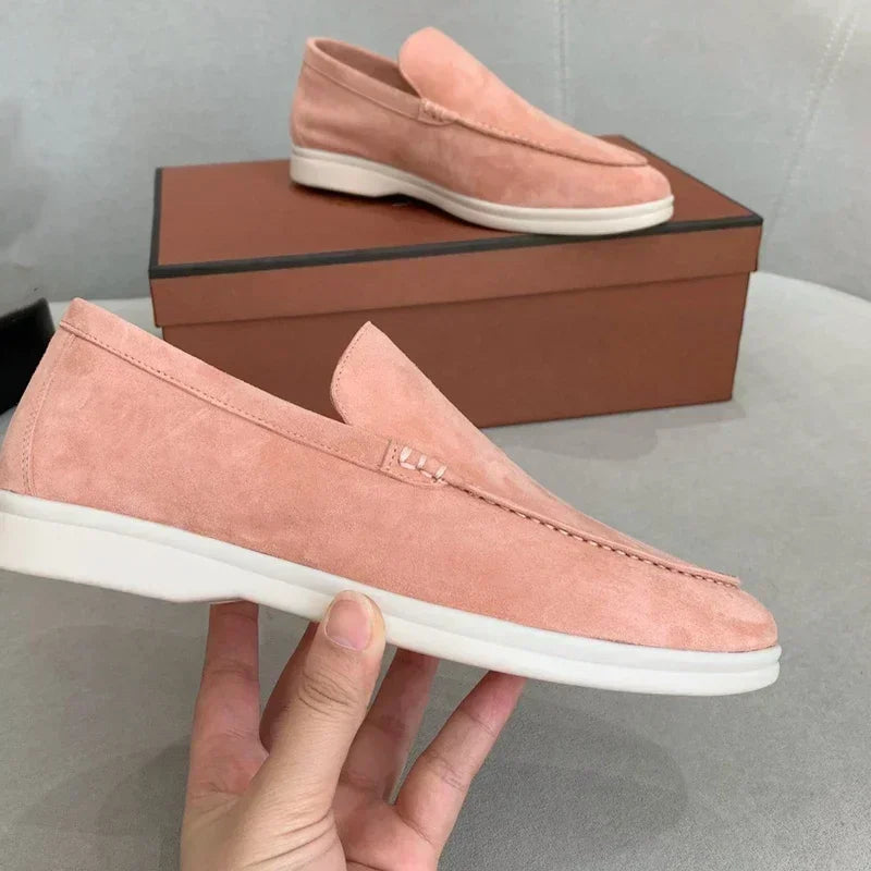 Suede Leather Women Loafers Casual Soft Sole Flats