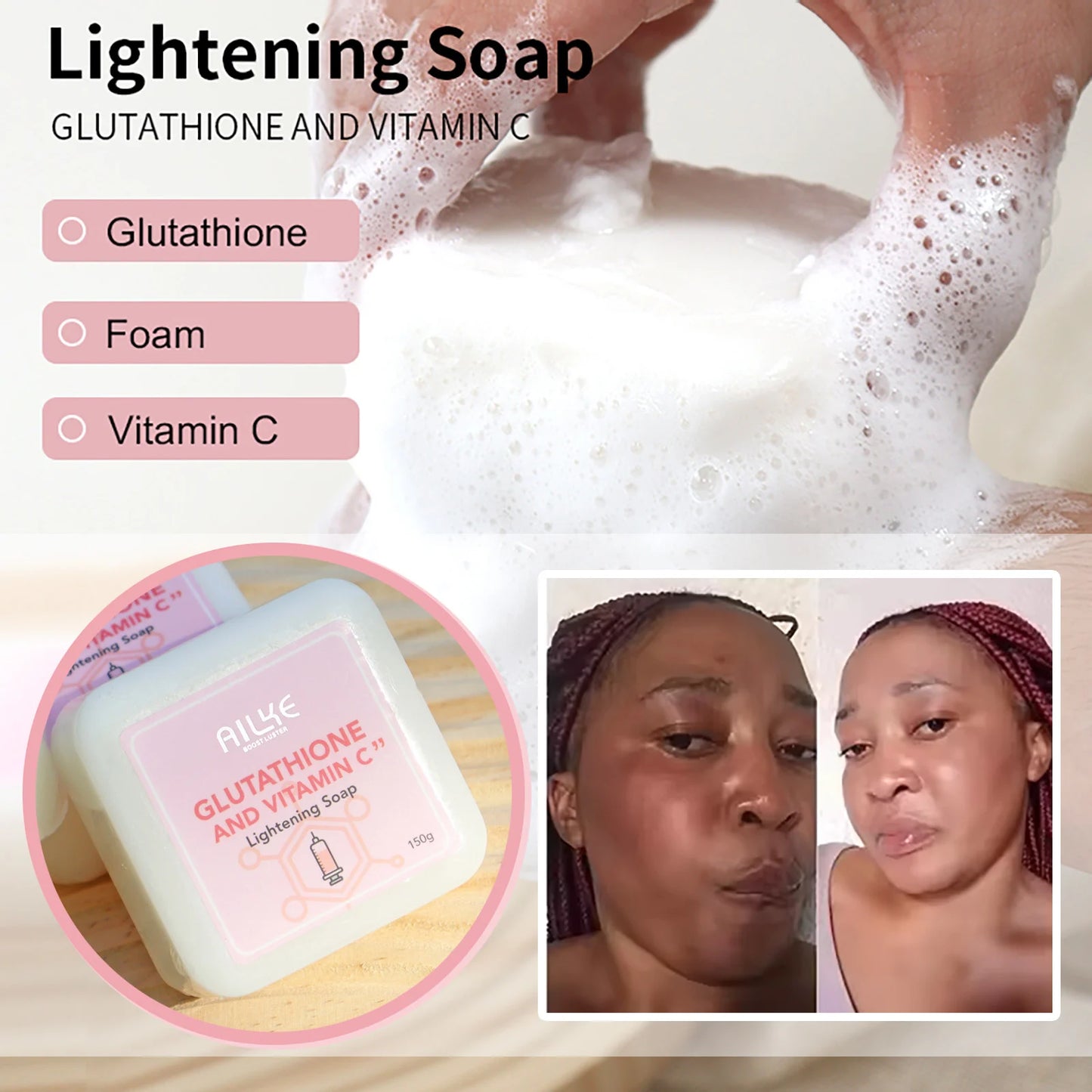 AILKE Whitening Facial Lotion With Vitamin C And Glutathione