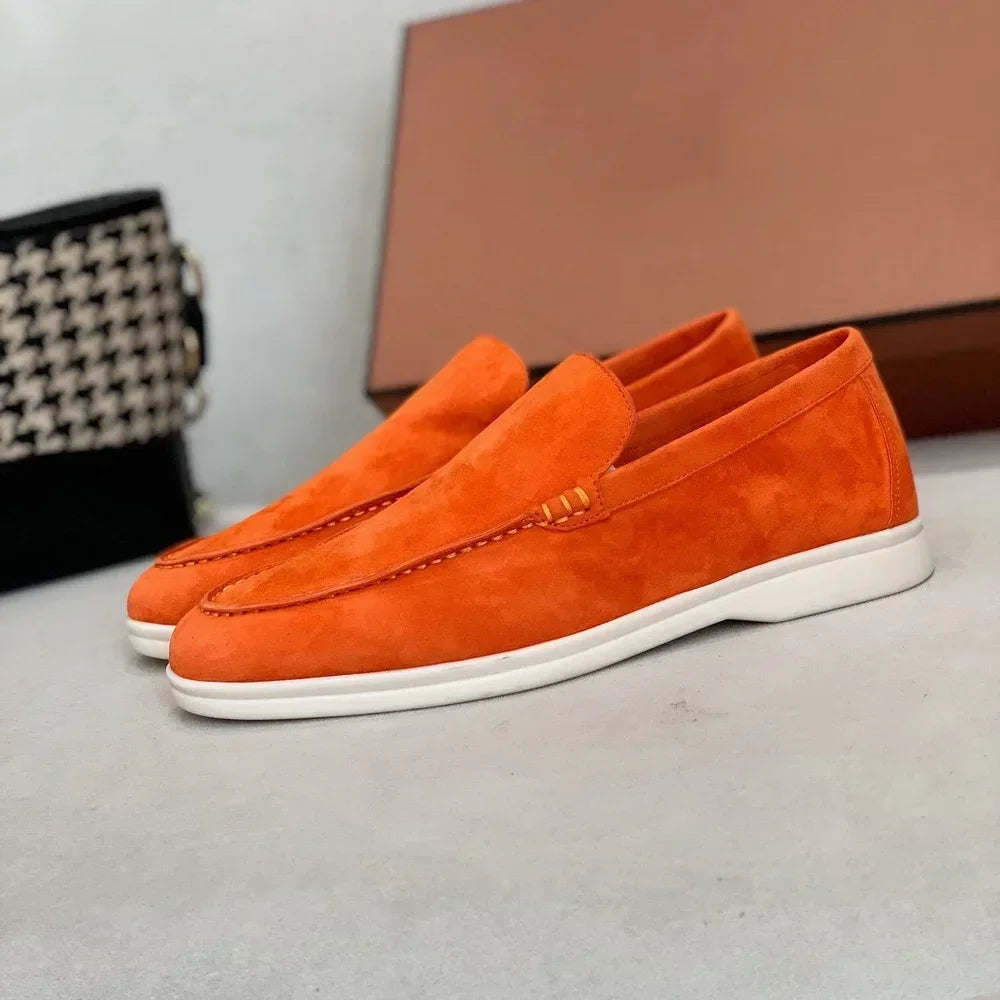 Suede Leather Women Loafers Casual Soft Sole Flats