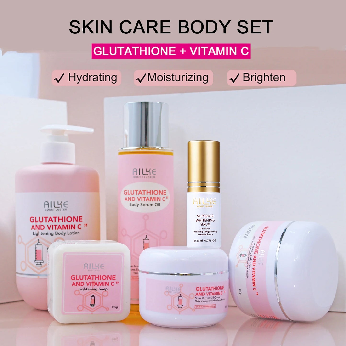 AILKE Whitening Facial Lotion With Vitamin C And Glutathione