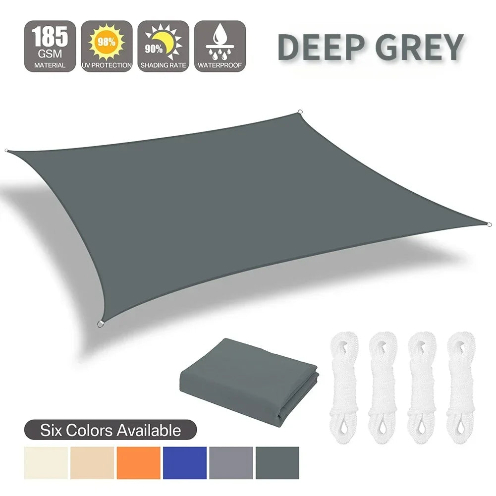 Waterproof Shade Sail Outdoor Canopy For Patio Garden Sun Shelter