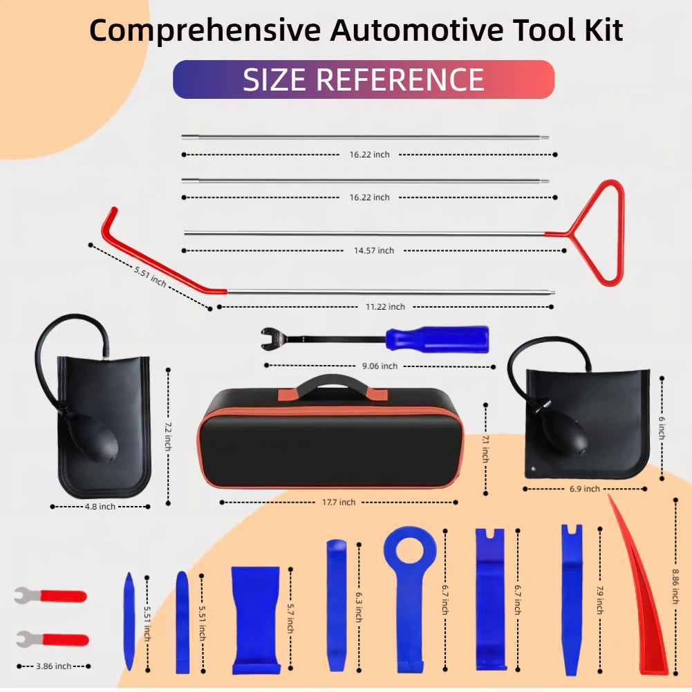 Car Door Tool Kit 26Pcs Air Wedge Pump Unlock Tools