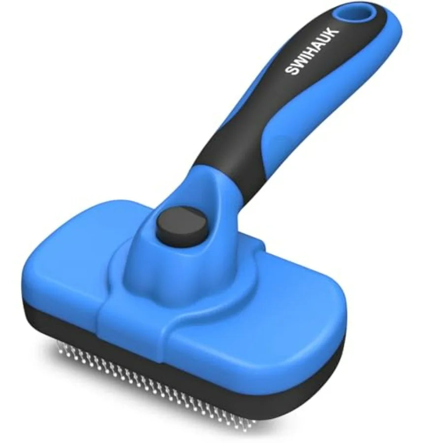 Self Cleaning Slicker Brush for Dogs and Cats Deshedding Tool