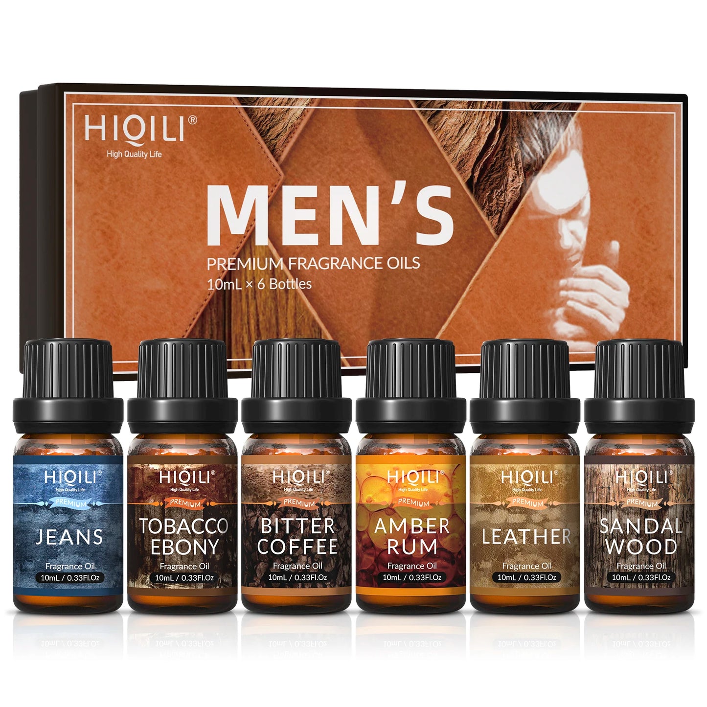 HIQILI Fragrance Oil Set, 6 PCS*10mL Pure Perfume Oil Set for Gift Aromatherapy Diffuser DIY Perfume Candle Soap Making - Louie's Joint 