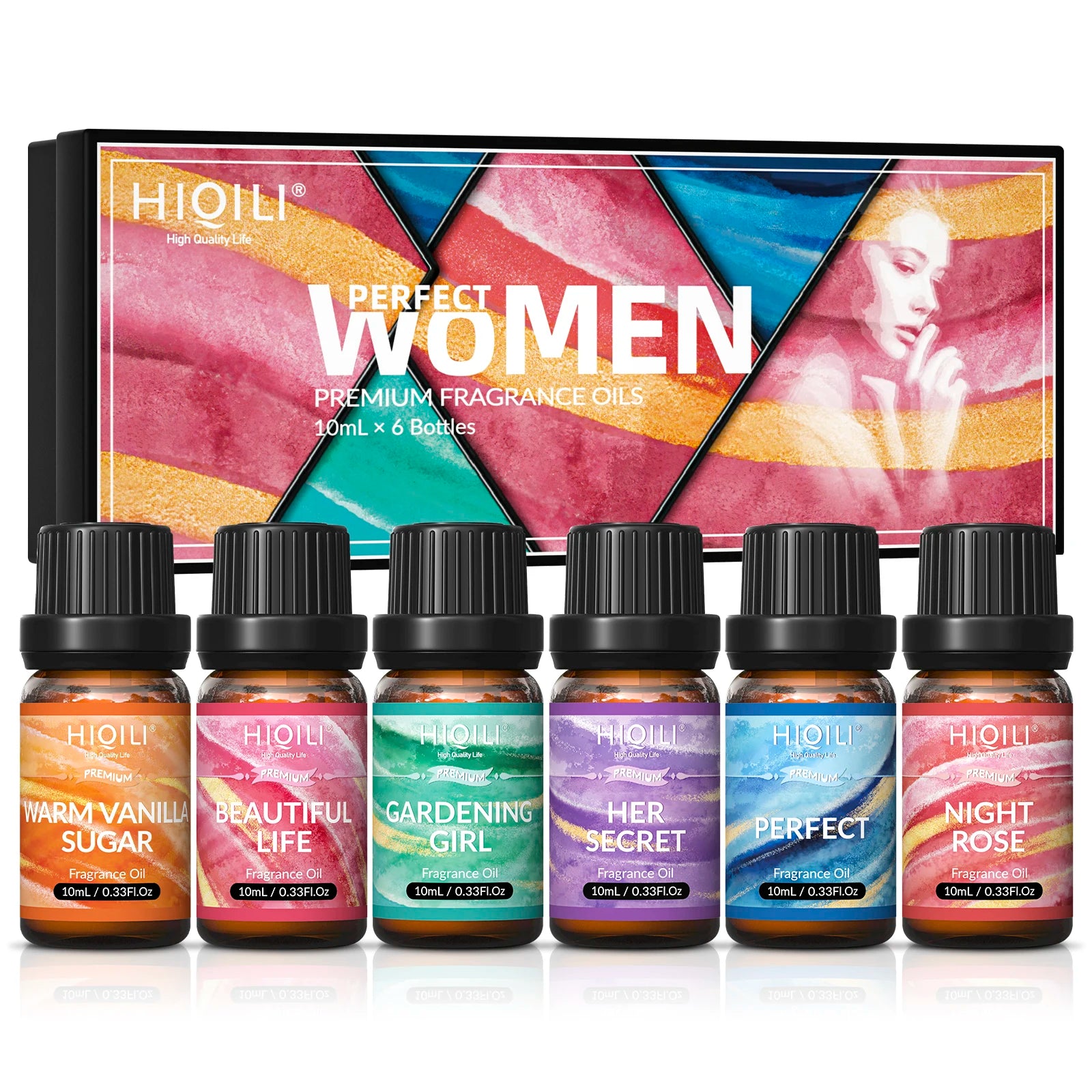 HIQILI Fragrance Oil Set, 6 PCS*10mL Pure Perfume Oil Set for Gift Aromatherapy Diffuser DIY Perfume Candle Soap Making - Louie's Joint 