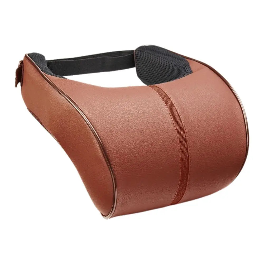 Adjustable Breathable Car Headrest Memory Cotton Car Cushion Leather Neck Pillow Car Waist Pad Automotive Decorative Products - Louie's Joint 