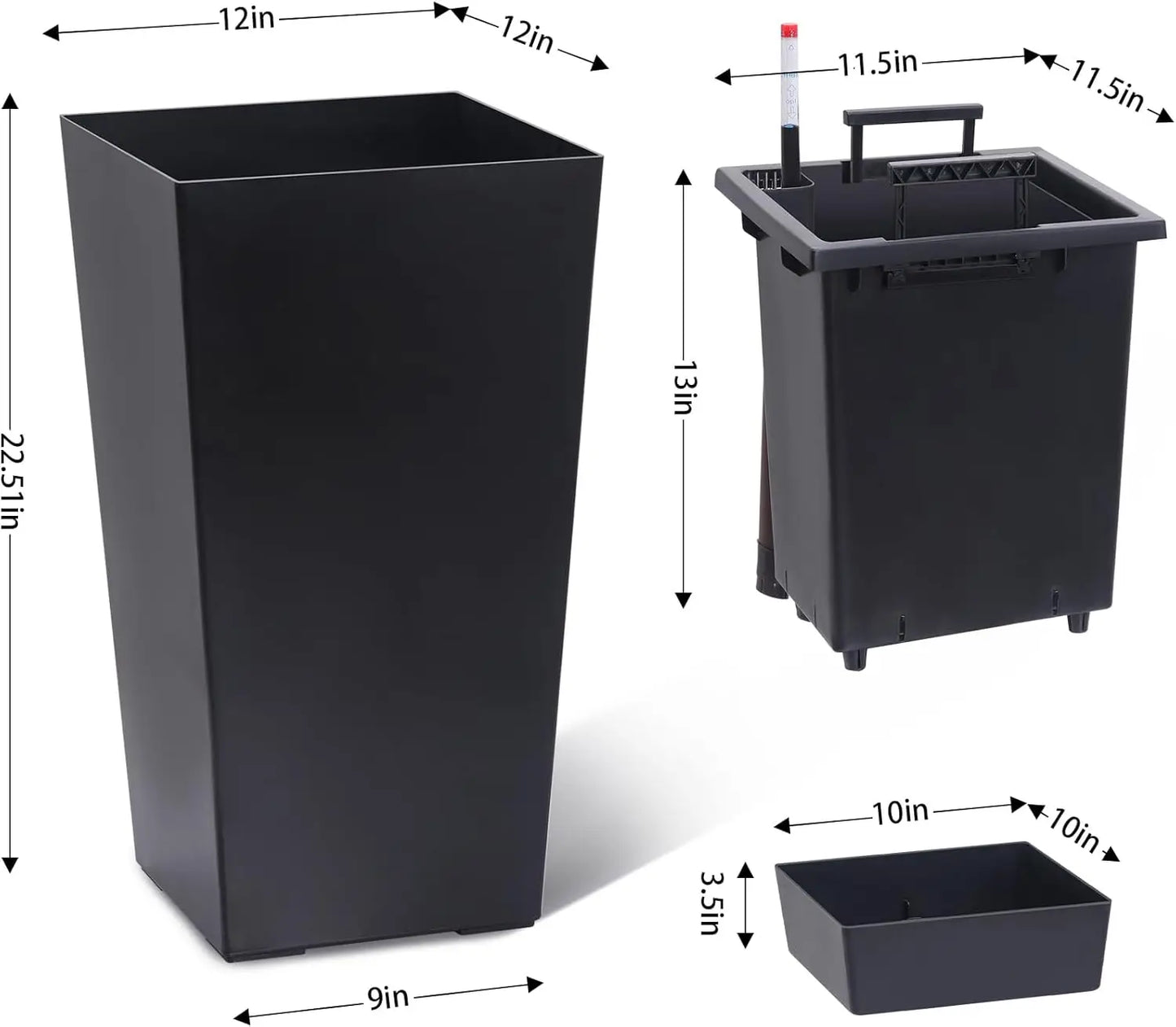 HobbyLane Planter With Shelf Insert For Indoor Outdoor