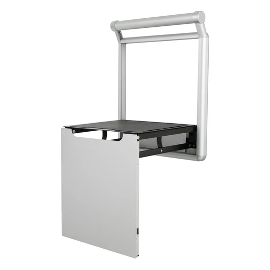 Wall Mounted Folding Shower Seat With Handrail Non Slip Cushions