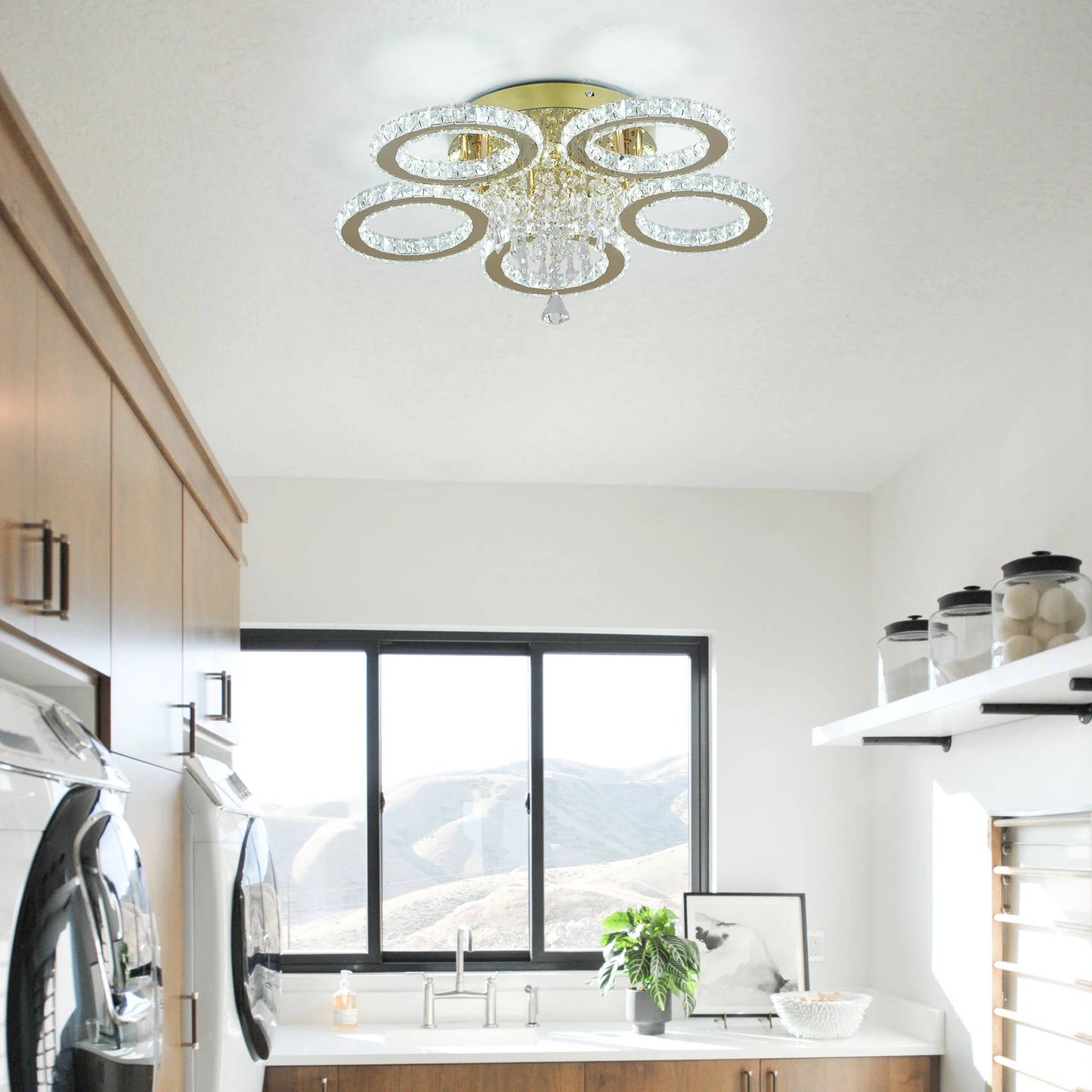 VETRULUS Crystal LED Ceiling Light Chandelier For Modern Homes