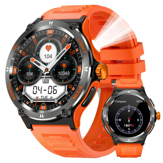 EIGIIS Smart Watch KT76 3ATM Waterproof Compass Heart Rate Bluetooth