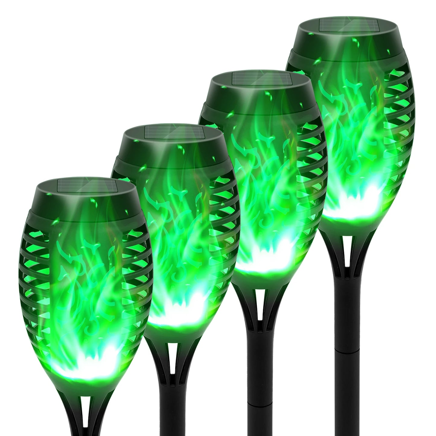 Solar Flame Torch Lights LED Flickering Outdoor Decoration
