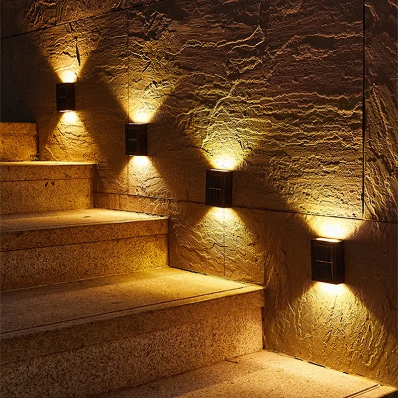 AlliLit Wall Solar LED Lights Waterproof For Outdoor Use