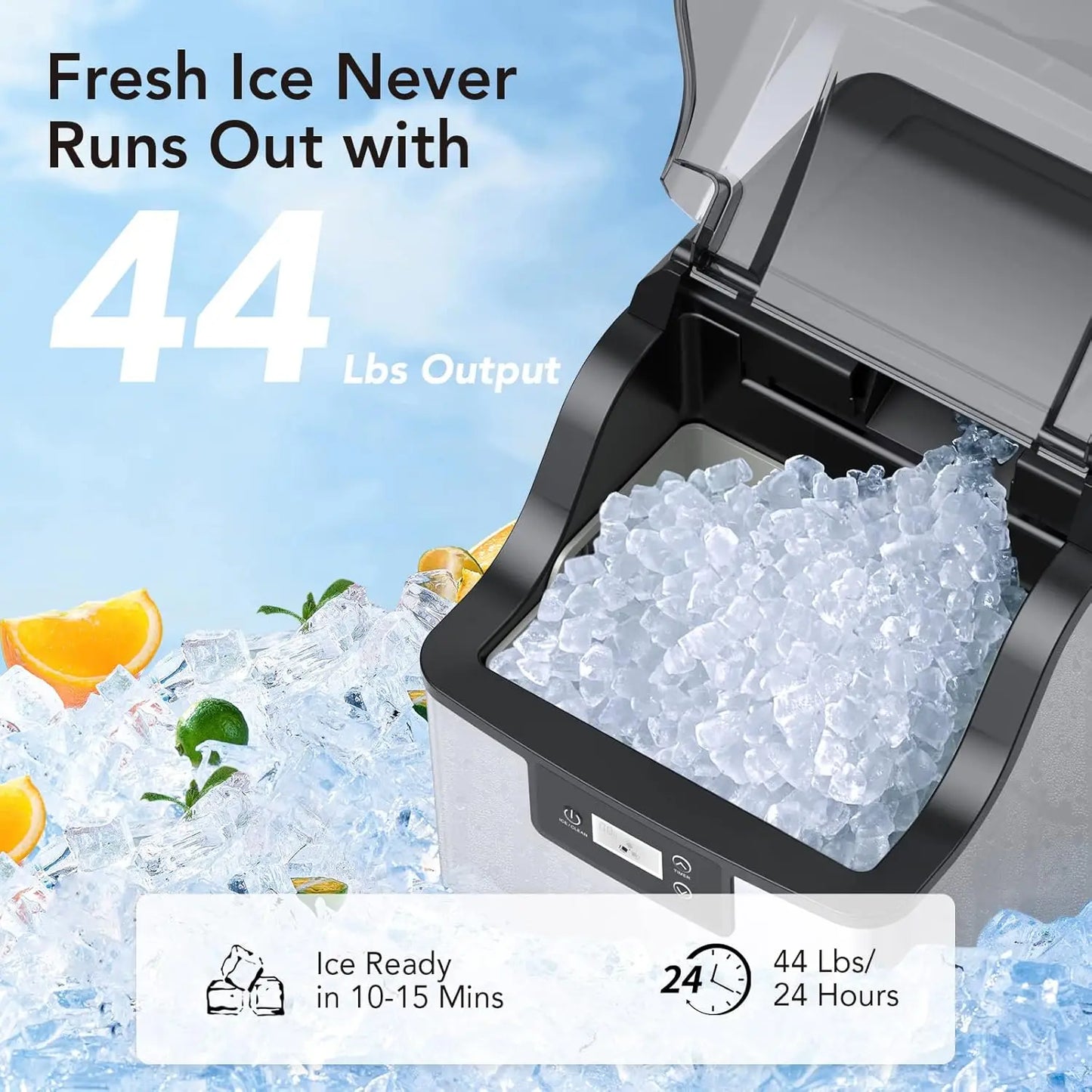 Acekool Countertop Ice Maker Portable Self Cleaning