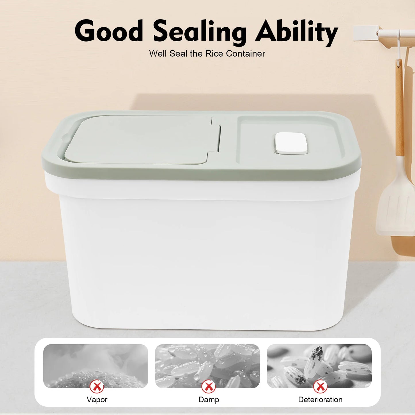 Airtight Food Storage Container For Flour And Rice