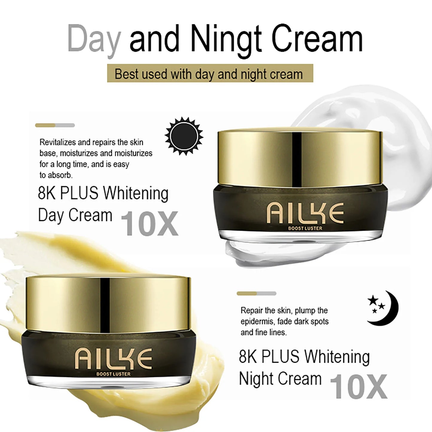 AILKE Whitening Face Cream With Collagen For Dark Spots
