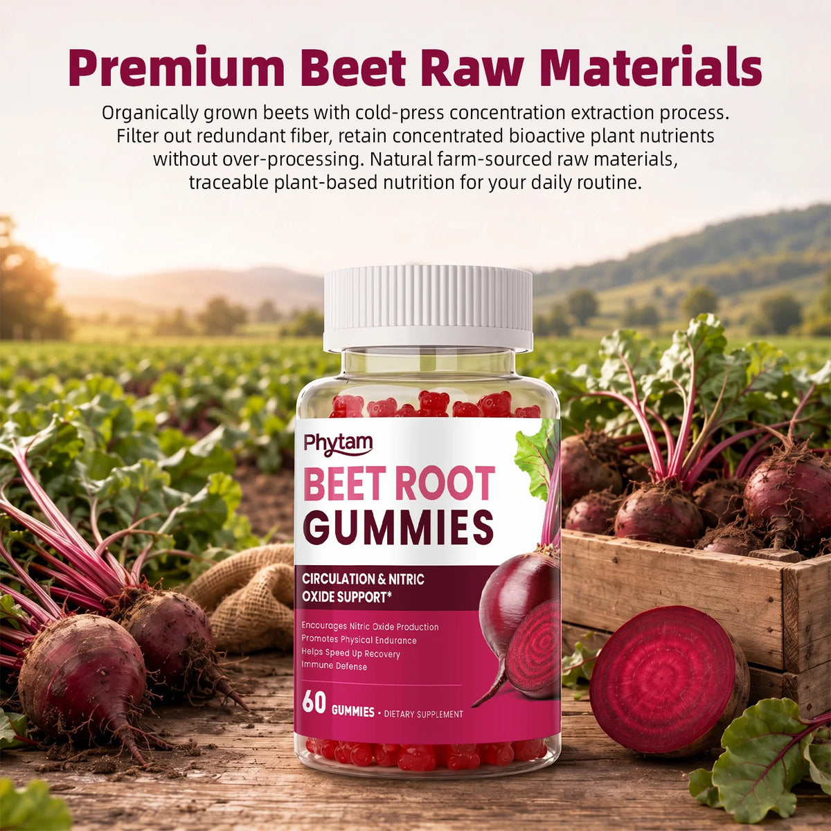Beetroot Supplement, Antioxidant Daily Wellness Support, Plant‑Based Nutritional Supplement for Overall Body Health