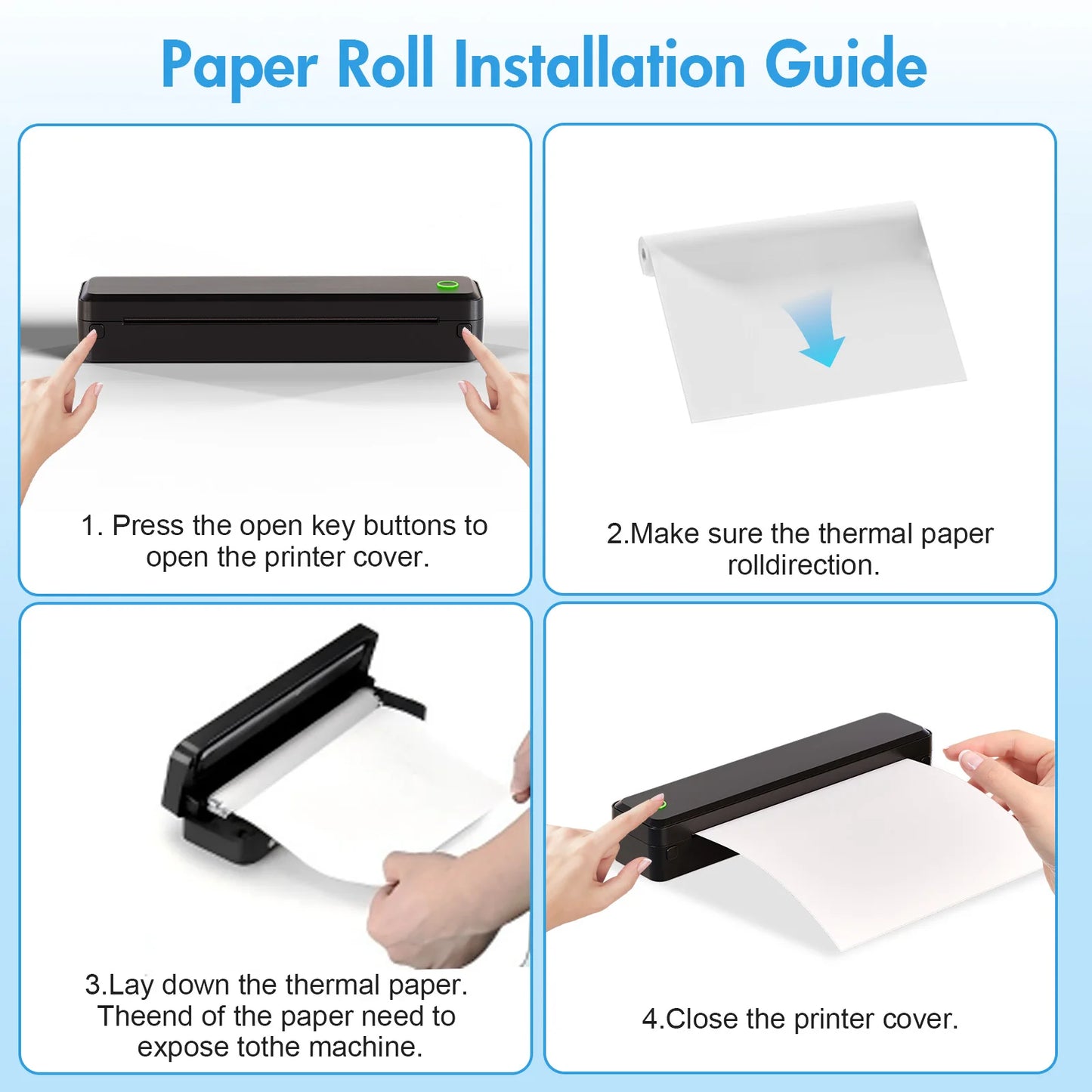 TakeYou Portable Wireless Inkless Thermal Label Printer
