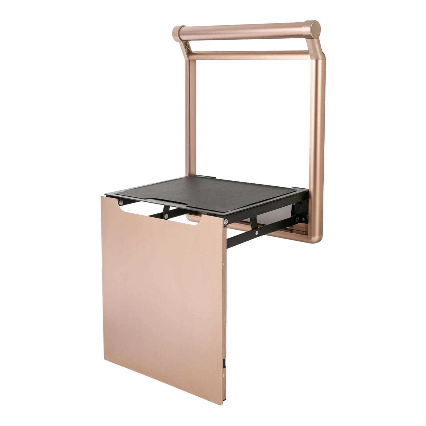 Wall Mounted Folding Shower Seat With Handrail Non Slip Cushions
