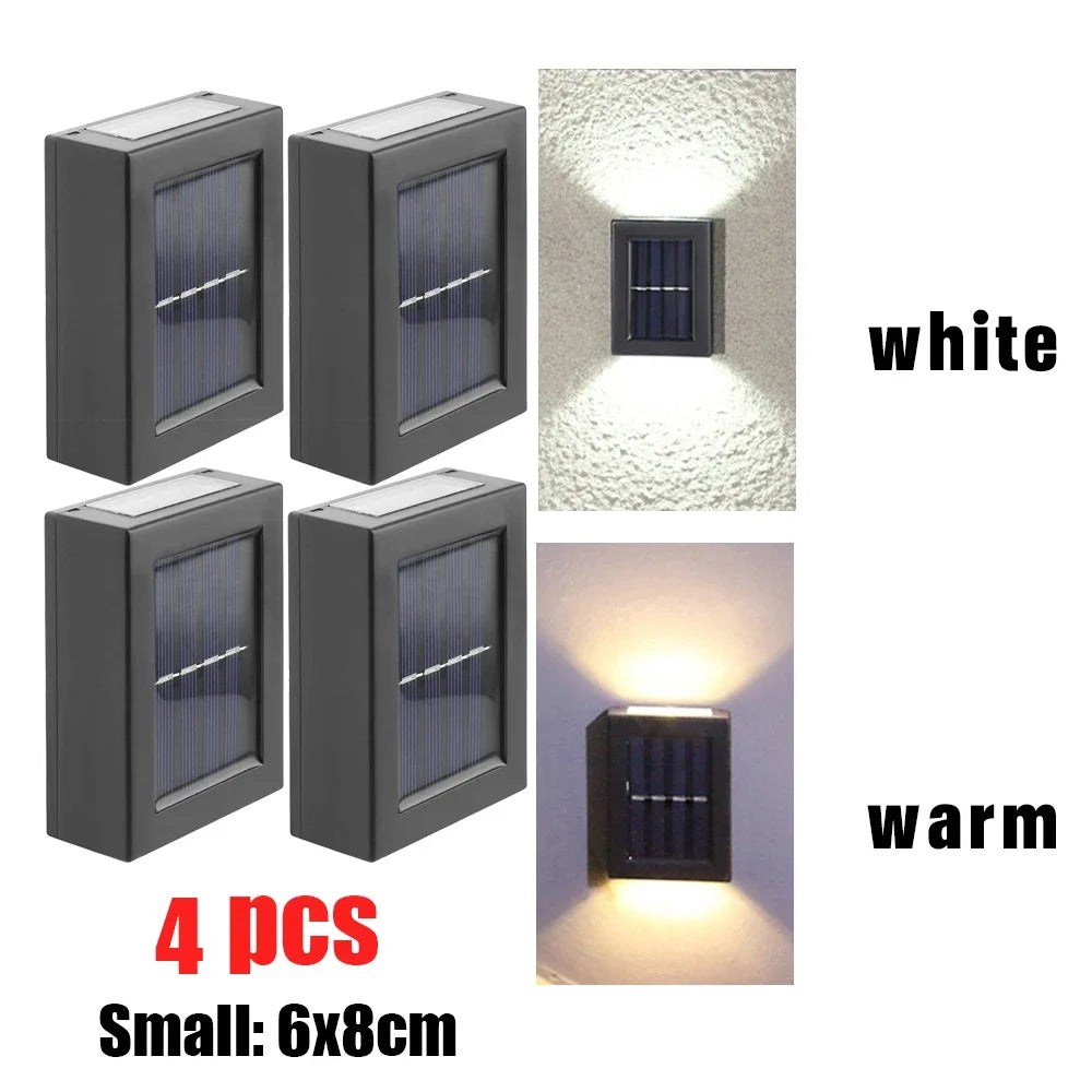 AlliLit Wall Solar LED Lights Waterproof For Outdoor Use