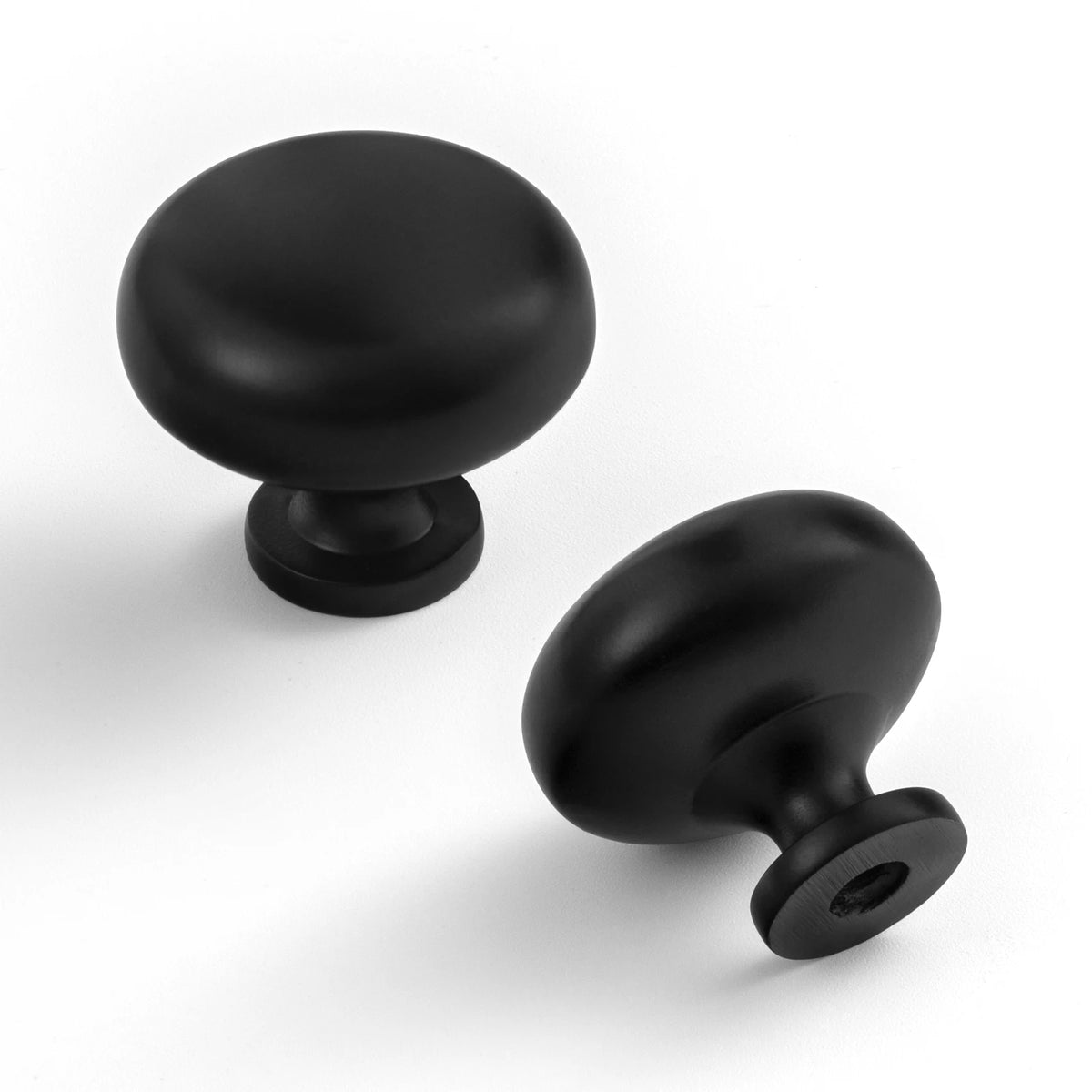 Set of 6 Elegant Antique Brass Cabinet Knobs - Classic Round Kitchen Hardware, Vintage Drawer Pulls Sleek Retro Dresser Handles