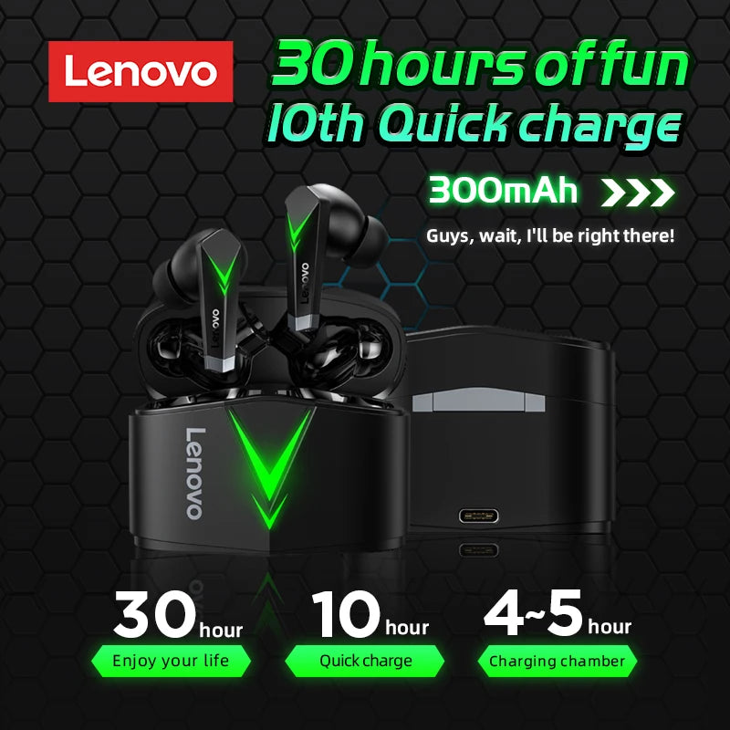 Lenovo LP6 Bluetooth 5.0 Earphones With Active Noise Cancellation