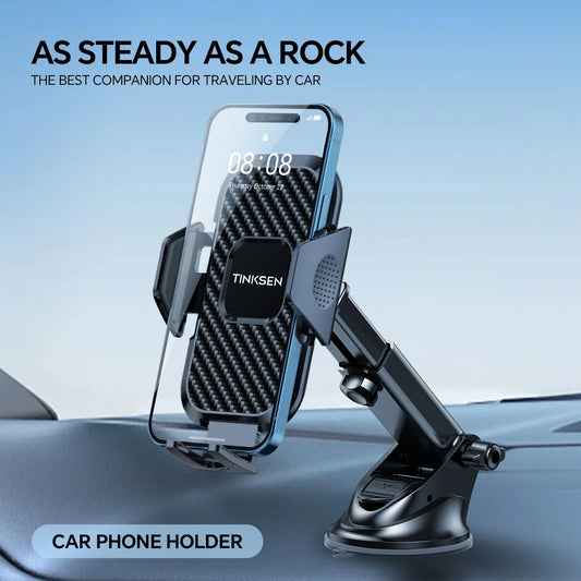 TINKSEN upgraded car phone holder, a universal car phone holder suitable for dashboard, compatible with iPhone, Samsung and all Android smartphones