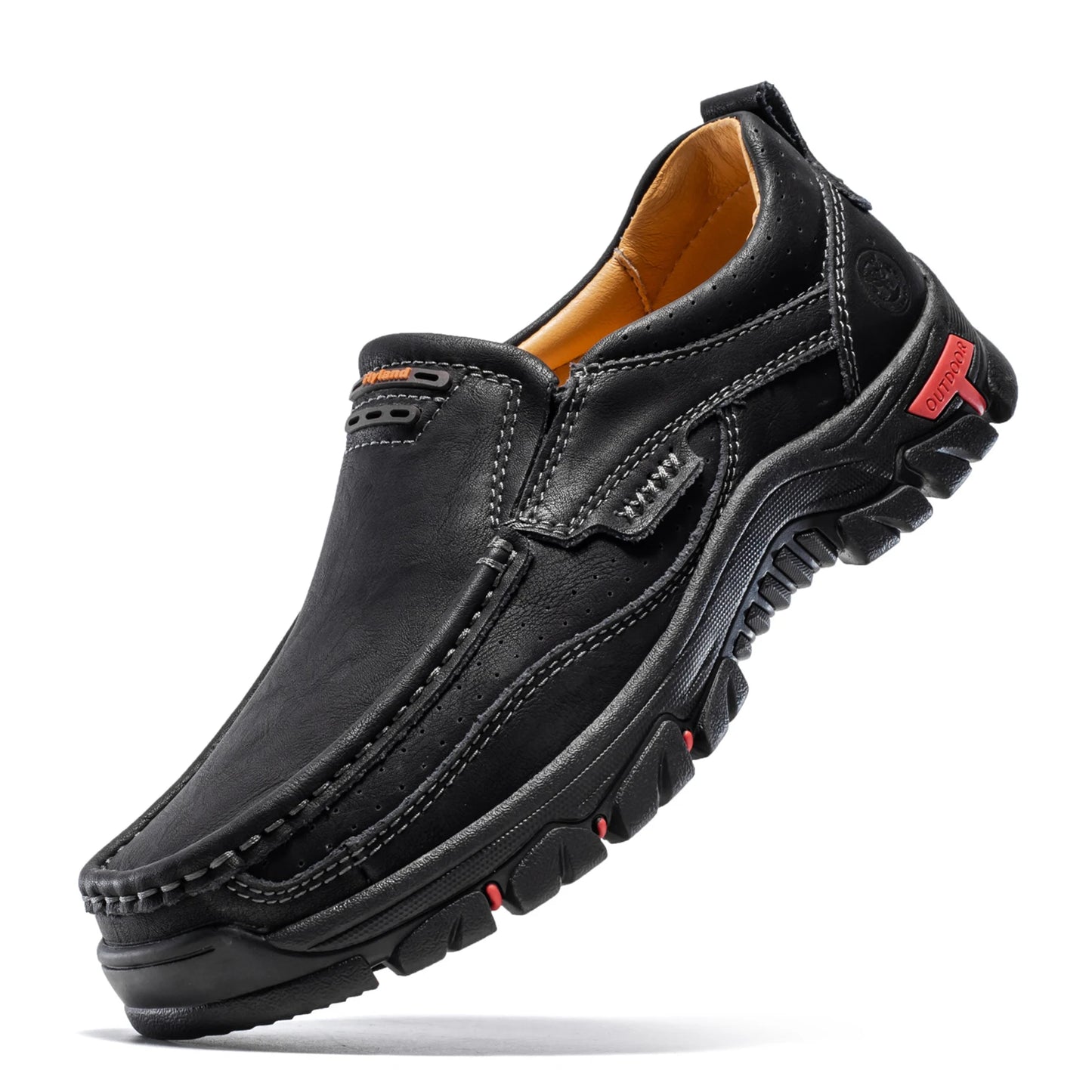 FLYLAND Original Men'S Loafers Handmade Shoes Business Casual Shoes Slip-On Ankle Boots Dress Boots