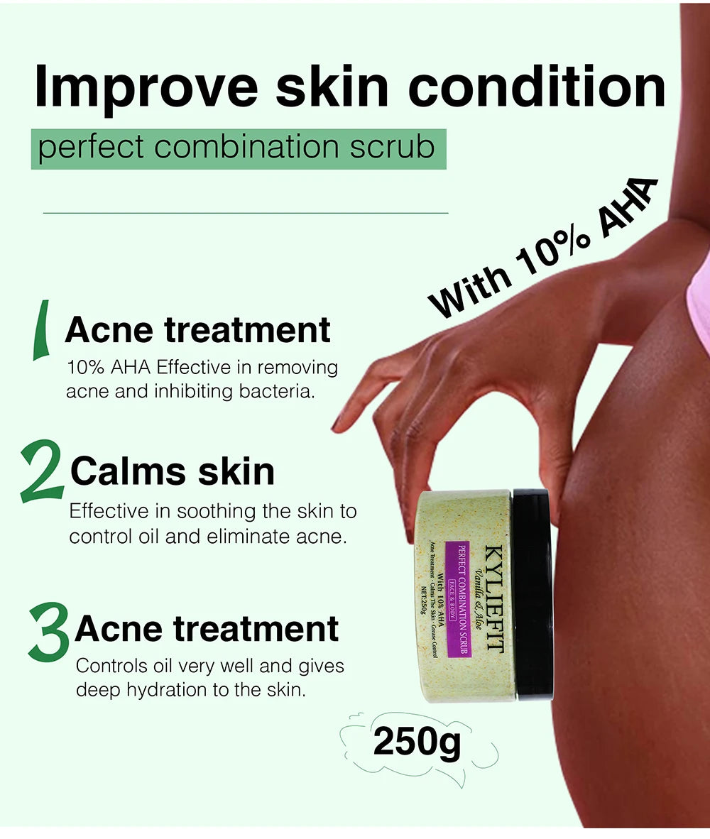 AILKE Premium Organic Scrub Set For Face And Body Care