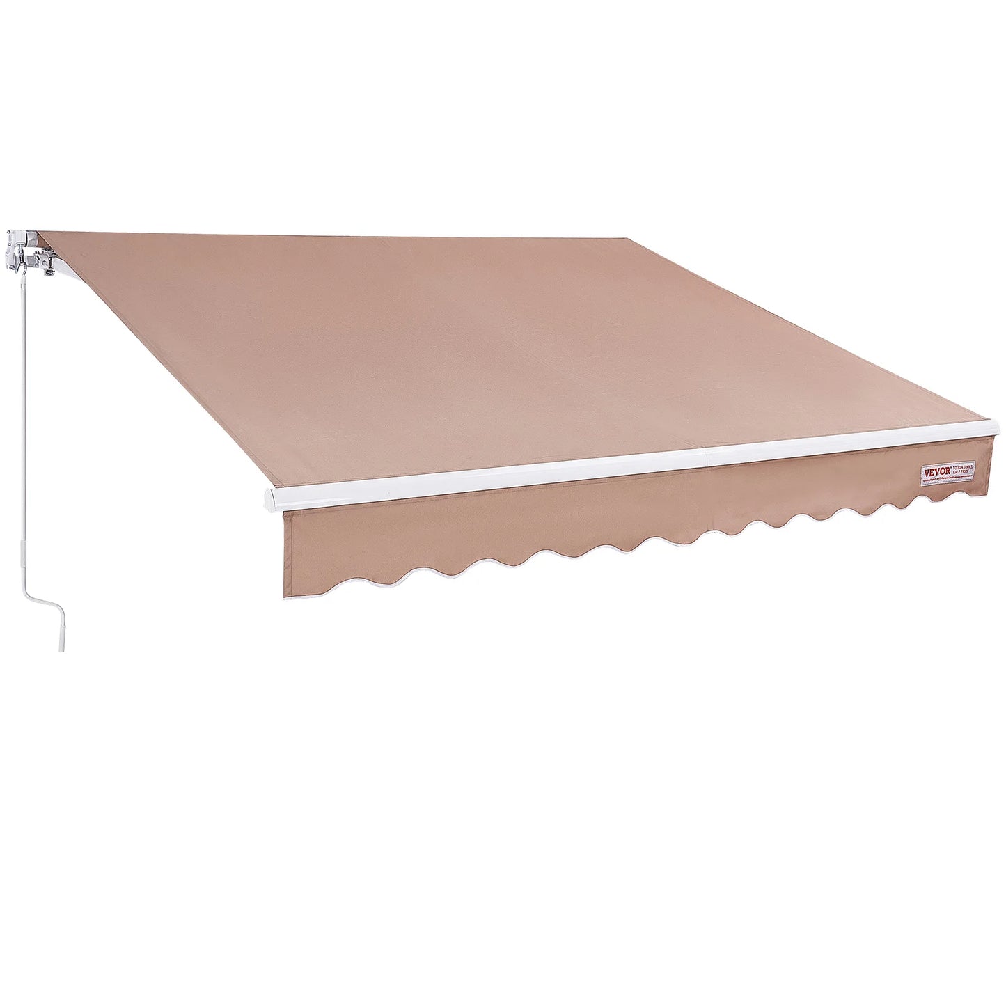 SucceBuy Manual Retractable Awning Outdoor Awning Retractable Sun Shade Water-Resistant Polyester Patio Door Window for Backyard - Louie's Joint 
