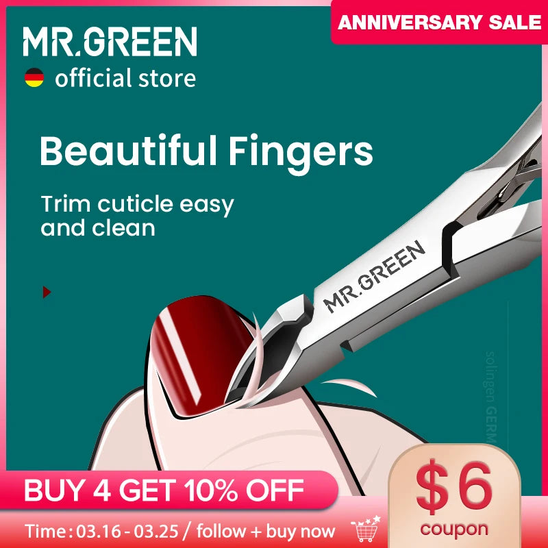 MR.GREEN Cuticle Nippers Nail Clippers Stainless Steel Tool