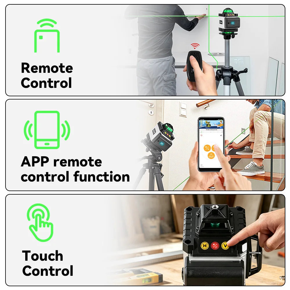 HGLINE 4D 16 Line Laser Level With App Remote Control