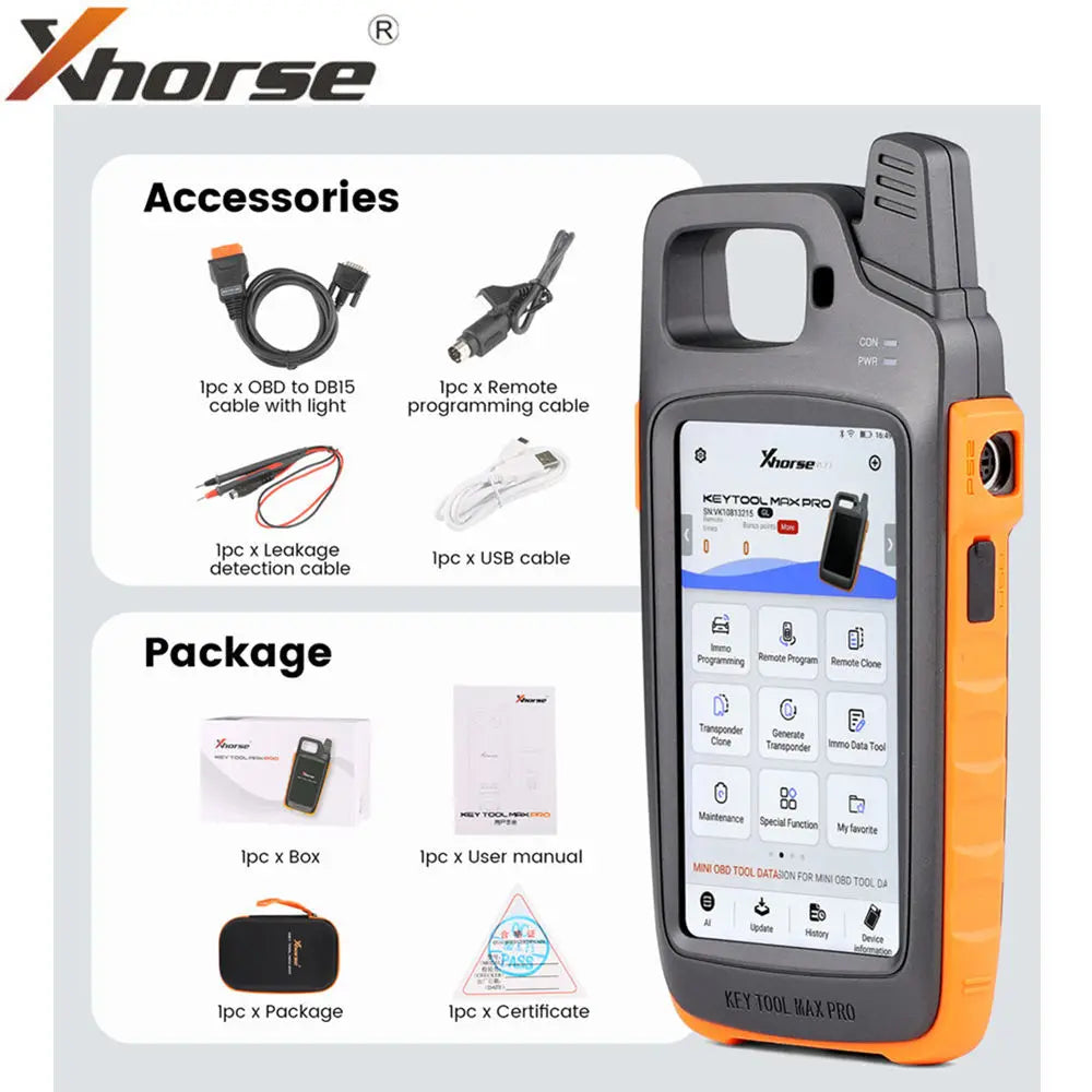 Xhorse VVDI Key Tool Max PRO Combines Key Tool Max and Mini OBD Tool Functions Adds Voltage and Leakage Current Functions - Louie's Joint 