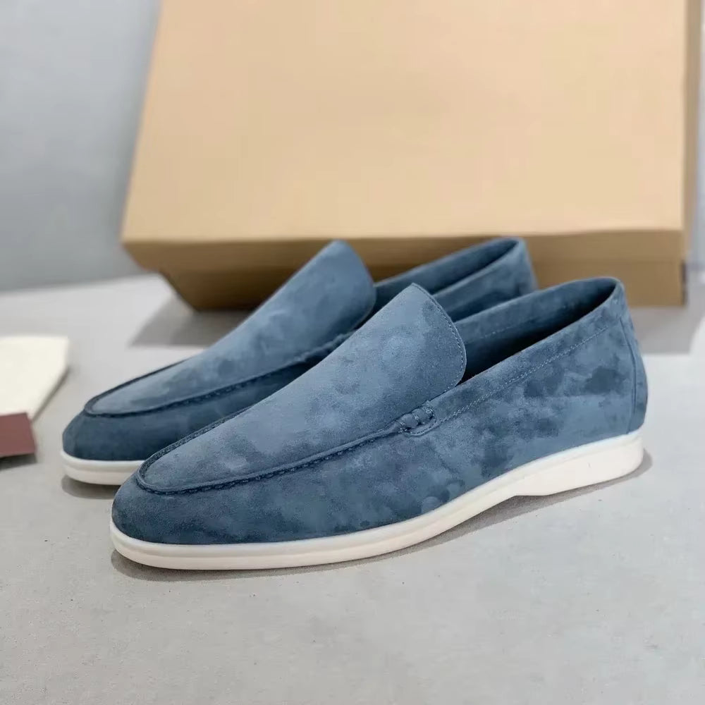 Suede Leather Women Loafers Casual Soft Sole Flats
