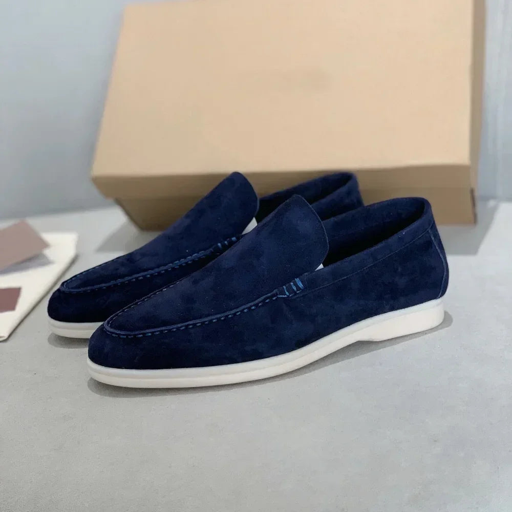 Suede Leather Women Loafers Casual Soft Sole Flats