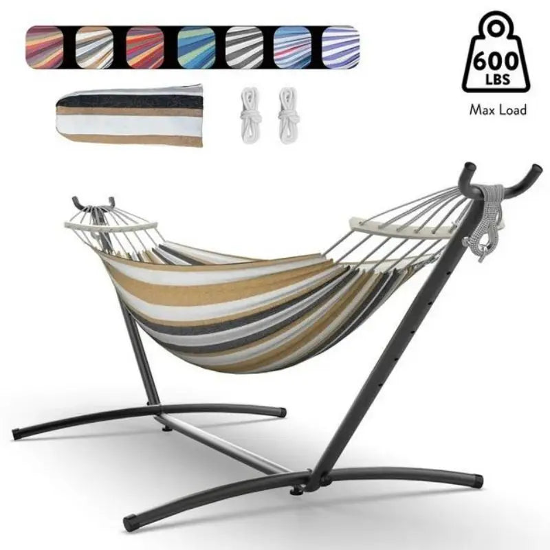 Gyroor Adjustable Stand Hammock - 600lb Capacity Stylish Hammock Bed with Storage Bag for Outdoor Relaxation