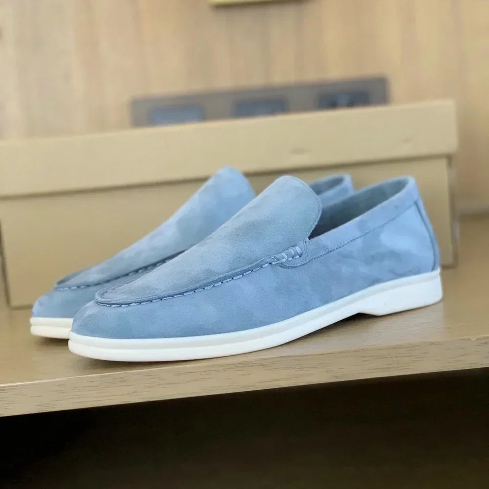 Suede Leather Women Loafers Casual Soft Sole Flats