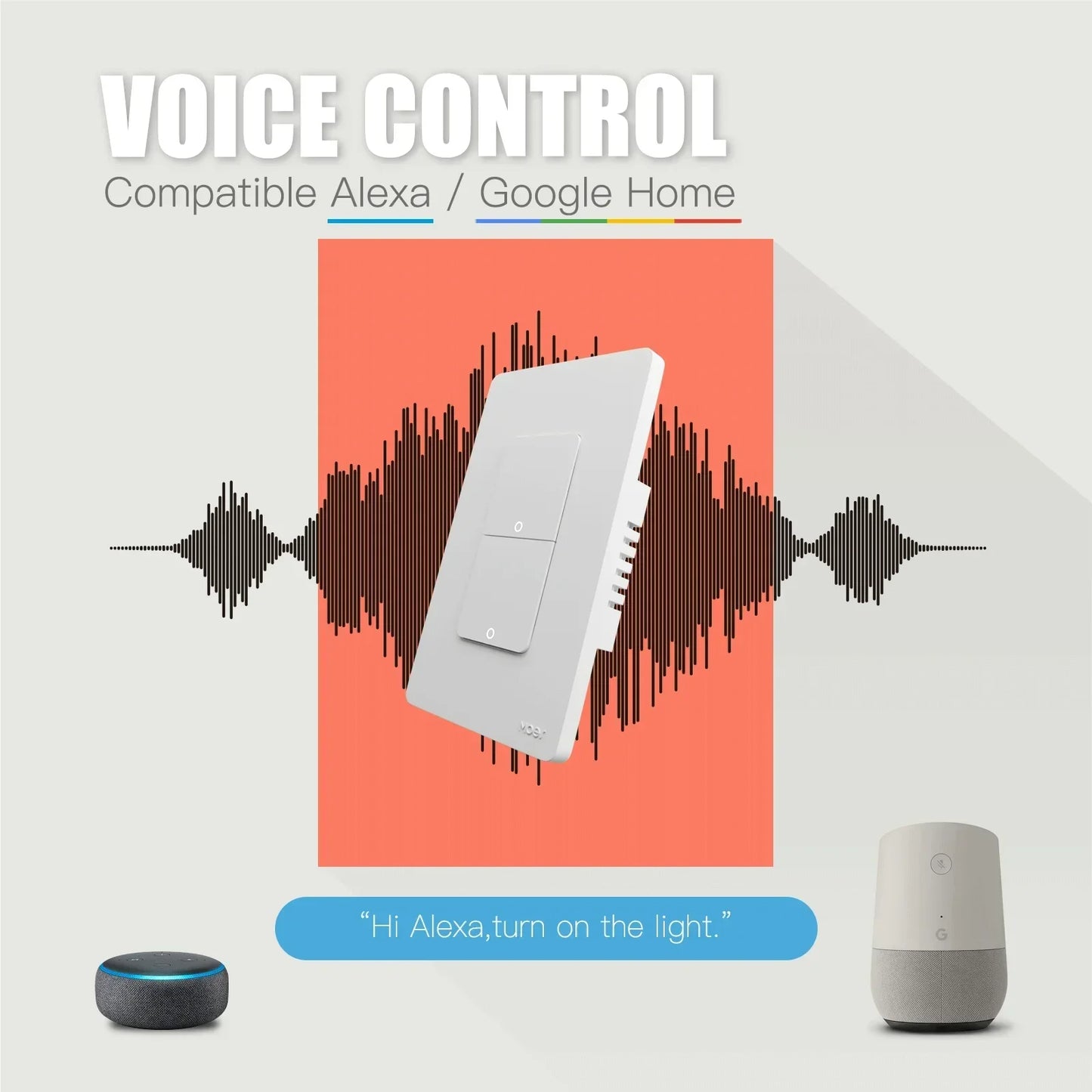 MOES Zigbee Smart Light Switch US Button Works With Alexa