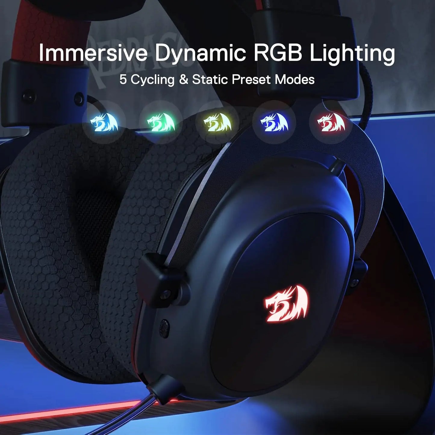 Redragon H510 Pro Zeus X RGB Wireless Gaming Headset With 7.1 Surround Sound
