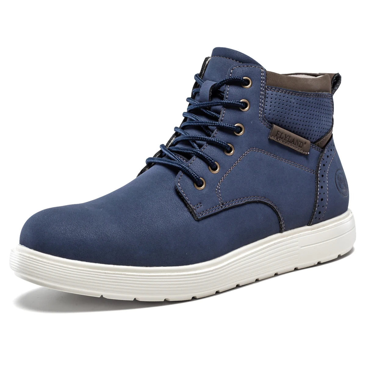 FLYLAND Men's Fashion Vintage Classical Genuine Leather Handmade Chukka Boots Daily Casual Work Office Shoes